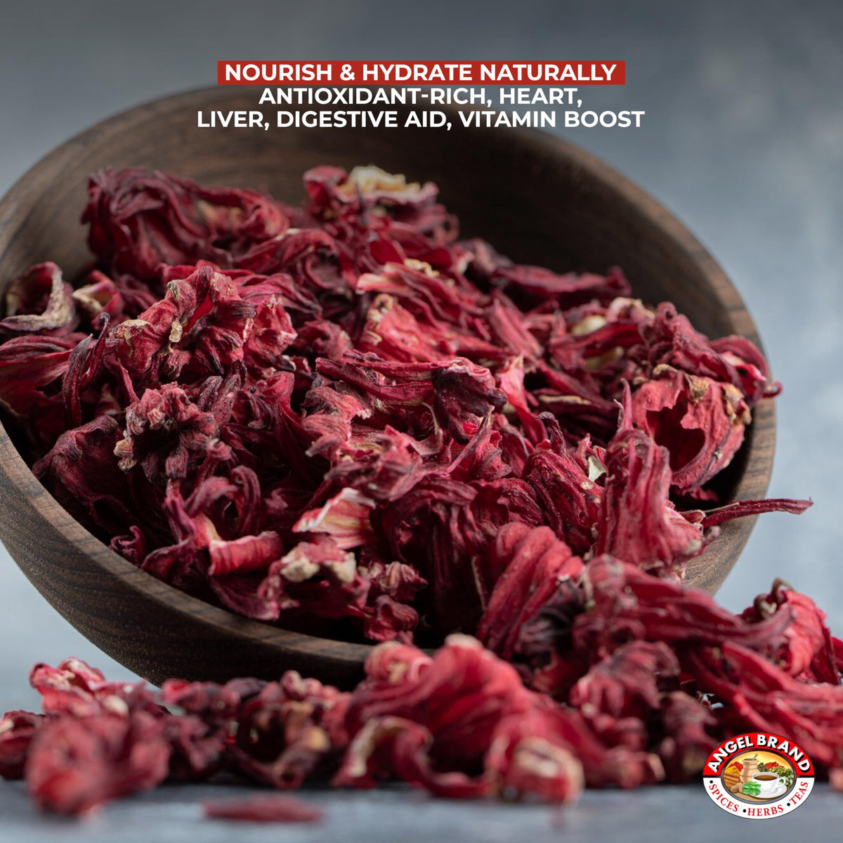 Angel Brand hibiscus tea infusion setup for easy hot or iced drinks.