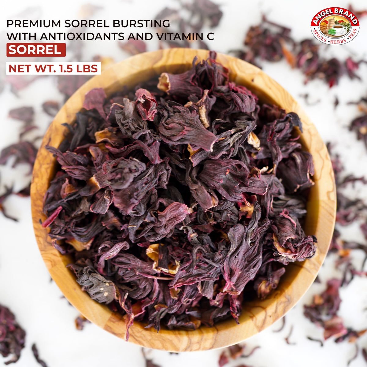 Angel Brand hibiscus tea loose leaf aroma elevates beverages with a bright, inviting fragrance.