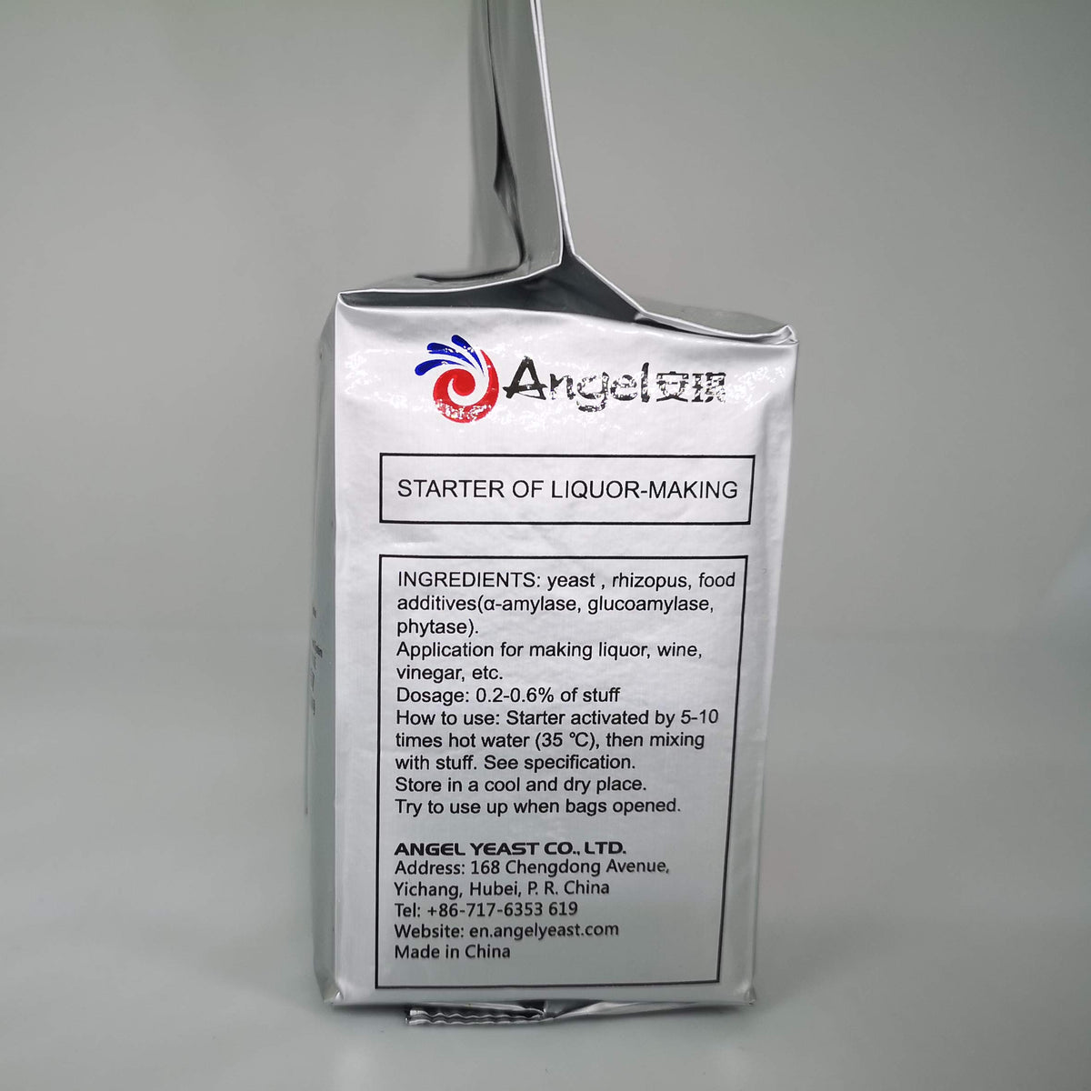 Angel Yeast Yellow Label powder closeup highlighting enzyme-rich composition