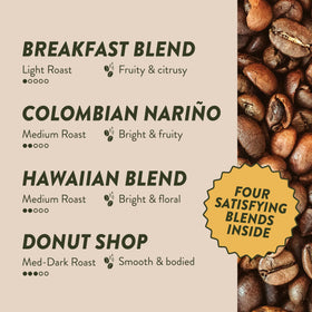 Angelino's Coffee Colombian Nariño pod with rich balance for a refined daily cup.