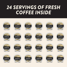 Cup captures the dark roast aroma of Angelino's coffee.