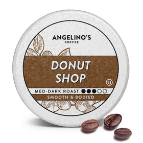 Angelino's Donut Shop packaging ready for pantry stocking.