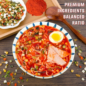 Anggou twelve-ingredient dried veggie blend featuring goji, tofu, and shiitake for rich texture