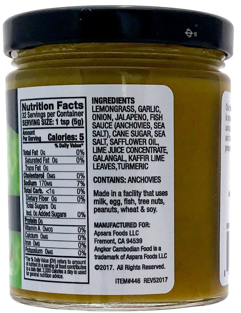 Angkor Lemongrass Paste open jar with vibrant color ideal for quick flavor bases