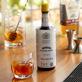 ANGOSTURA Aromatic Bitters pour into a glass to intensify flavors.