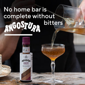 ANGOSTURA Cocoa Bitters cocoa beans closeup hints premium ingredients.