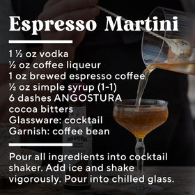 ANGOSTURA Cocoa Bitters elevates Espresso Martini with chocolate notes.