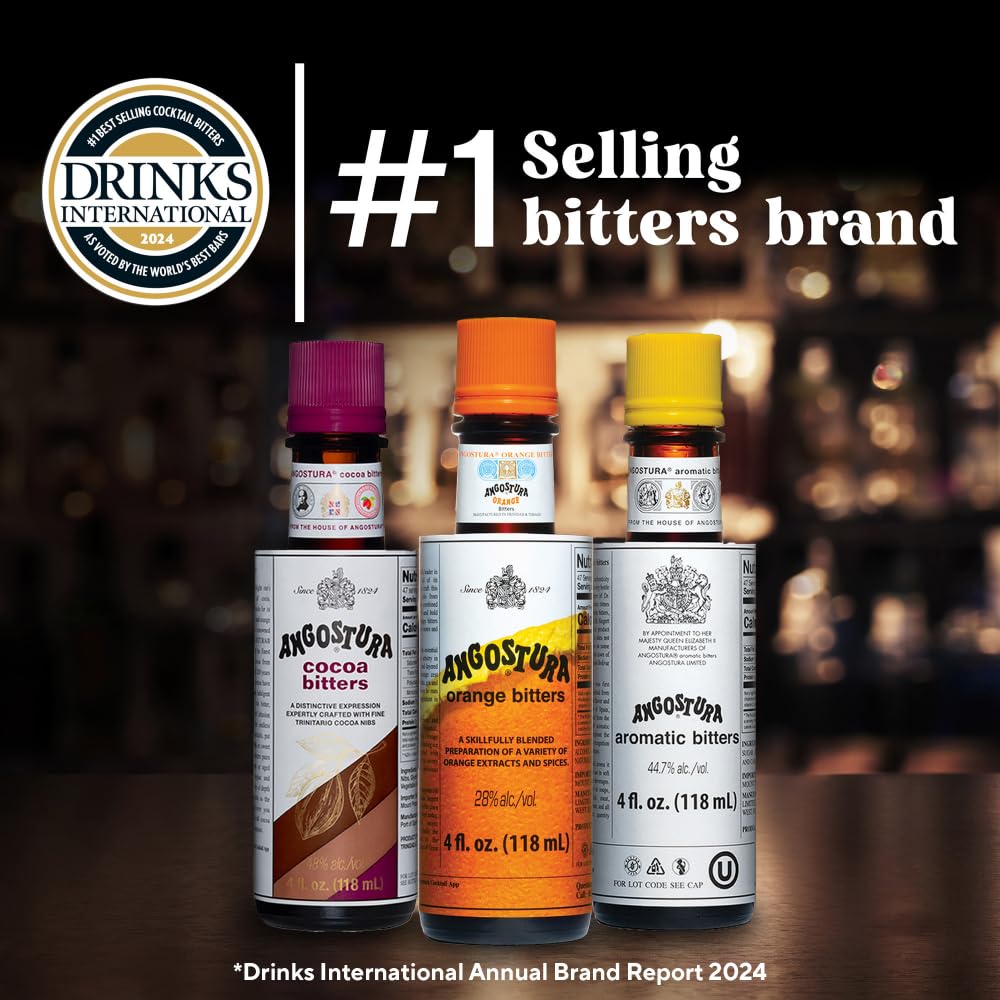 ANGOSTURA Orange Bitters and martini glass showcase refined citrus aroma.