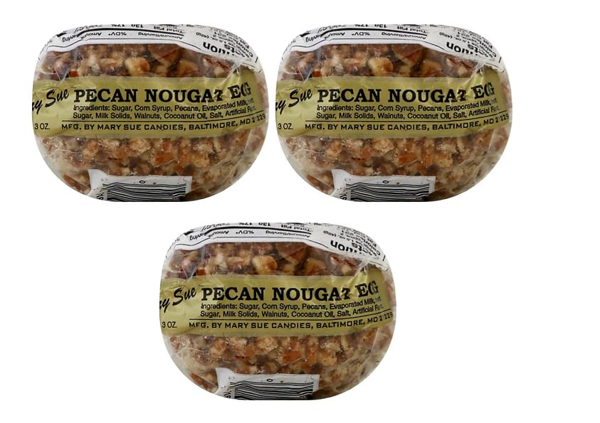 Angry Goat Goods Mary Sue Pecan Nougat Egg front view, rich texture for Easter gifting
