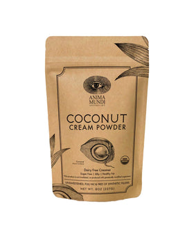 Anima Mundi Coconut Cream Powder bottle, vegan creamer for everyday use