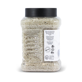 Ankerio Gray Sea Salt 5lb jar with handle for bulk seasoning.