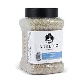Ankerio Gray Sea Salt coarse grains ideal for finishing with crunch and flavor.