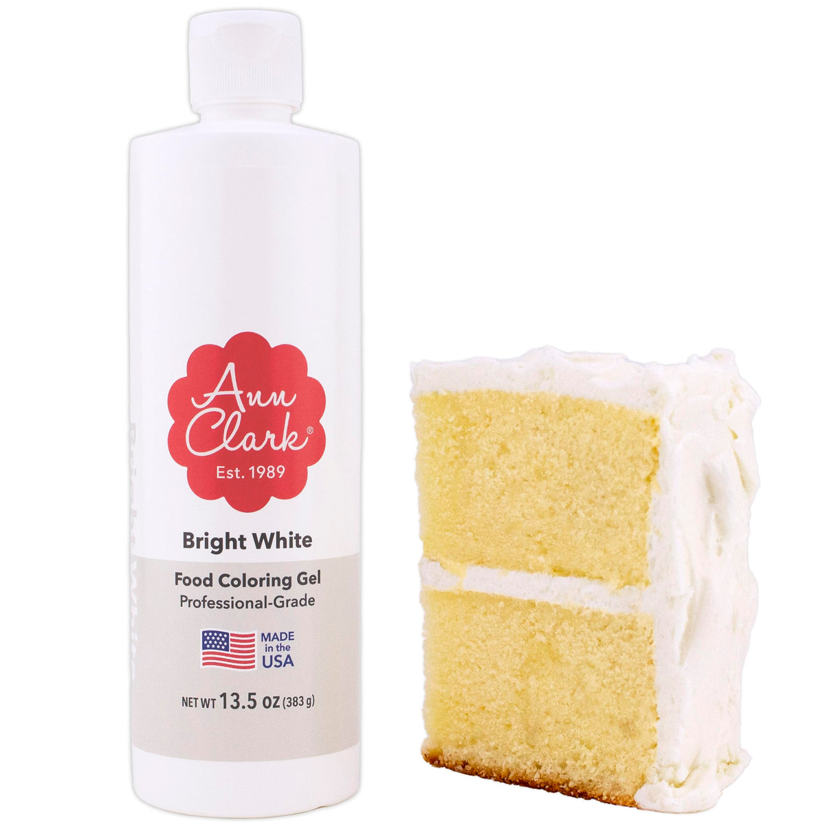 Ann Clark Bright White gel bottle pour for precise icing control