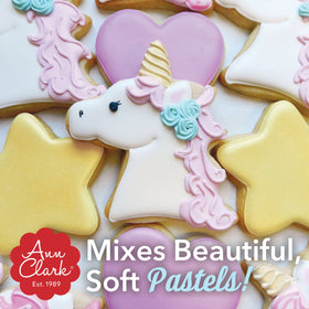 Ann Clark Bright White piping edges show clean lettering and florals