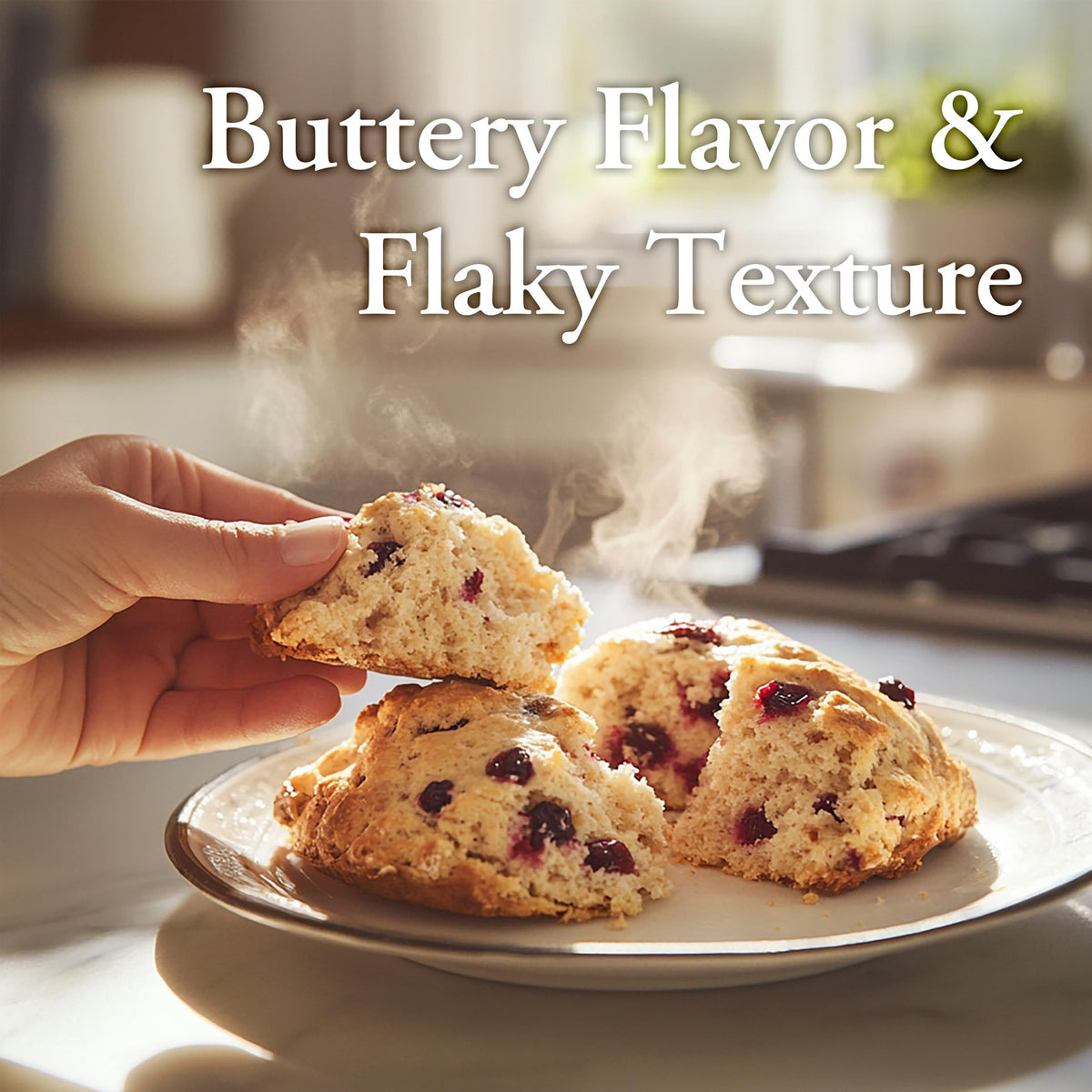 Ann Clark Orange Cranberry Scone Mix bowl prep illustrating easy mixing.