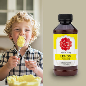 Ann Clark Premium Lemon Emulsion bottle for bold lemon flavor in recipes.