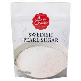Ann Clark Swedish Pearl Sugar atop cookies for caramelized sweetness and shine.