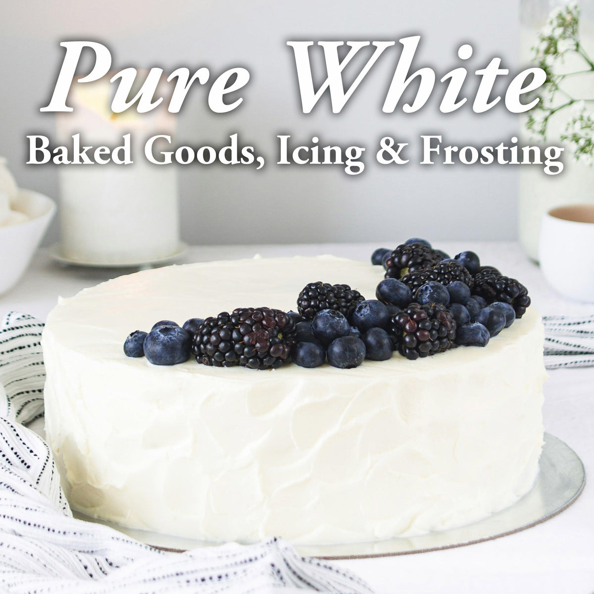 Close-up of vanilla frosting tips featuring Ann Clark product