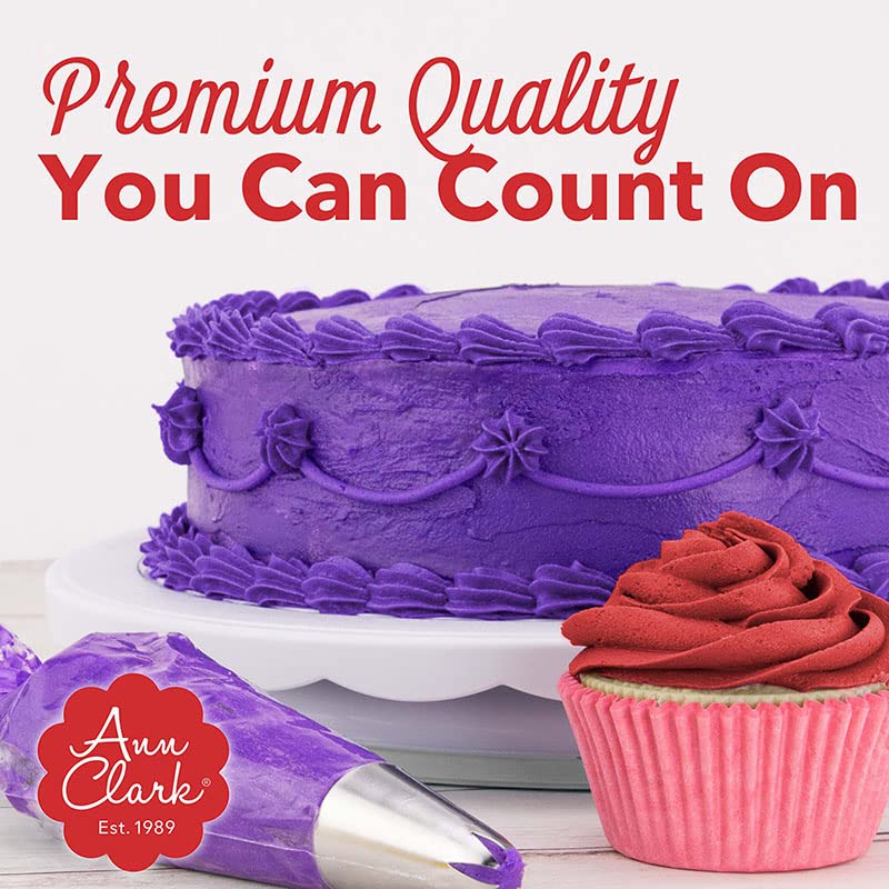Vibrant cake decorating ideas using Ann Clark color gels.