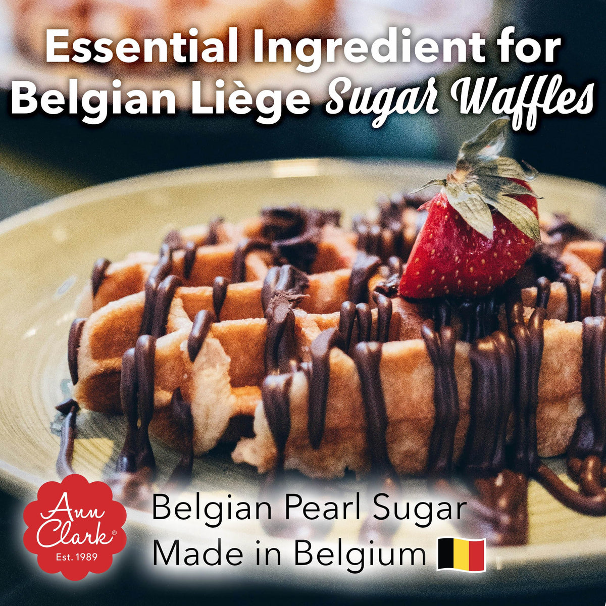 Ann Clark pearl sugar topping for breakfast waffles with a satisfying crunch.