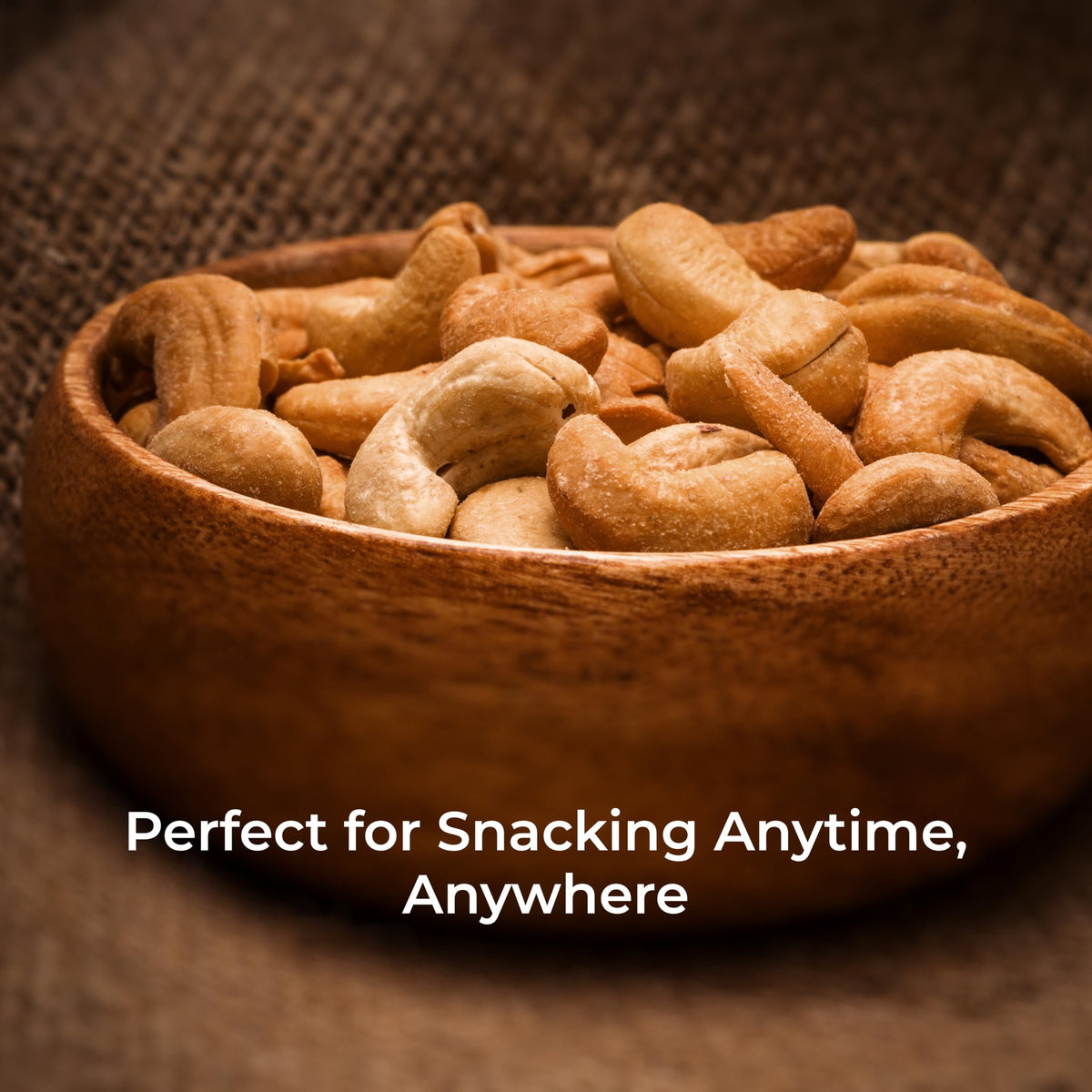 Gift-ready packaging for Anna and Sarah roasted salted cashews, ideal for gifting.