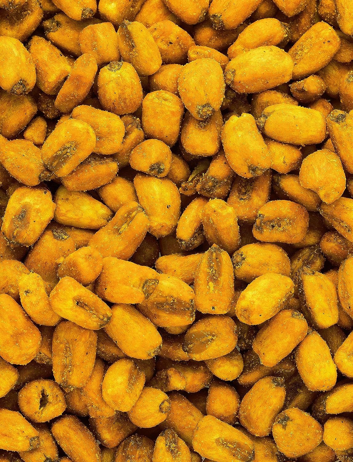 Anna and Sarah Crunchy Corn kernels texture closeup highlighting crunch