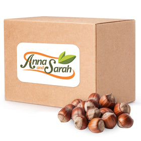 Anna and Sarah large Oregon hazelnuts in-shell—rich raw flavor.
