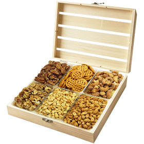 Anna and Sarah honey roasted nuts gift basket close-up—perfect for gifting occasions.