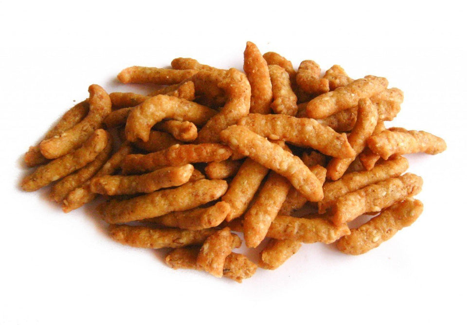 Anna and Sarah narrow sesame sticks in a resealable 2 lb bag for lasting crunch.