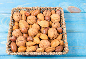 Variety of nuts from Anna and Sarah Premium Mixed Nuts in Shell for snacks and recipes