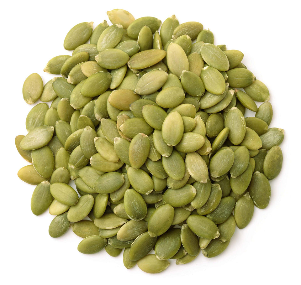 Anna and Sarah pumpkin seeds raw in resealable bag for freshness