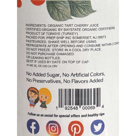 Eco-friendly glass packaging of Anna and Sarah tart cherry juice.