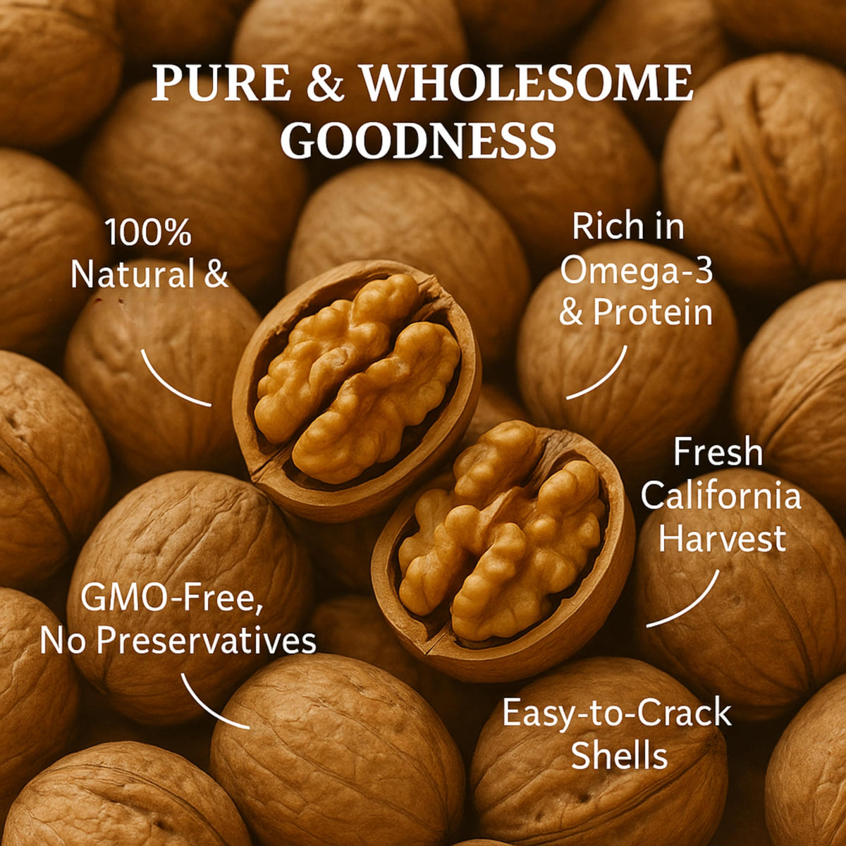 Anna and Sarah walnuts in shell gift bag suggests thoughtful, healthy gifting.