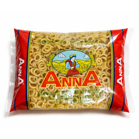 Anna Home Collection Anellini pasta closeup for rustic Italian meals.