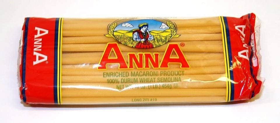 Anna Home Collection packaging view; premium durum wheat for authentic texture.
