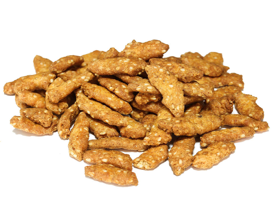 Anna and Sarah wide sesame sticks bag, resealable for freshness on the go.