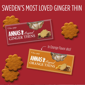 Annas Thins on a tray showing ultra-thin Swedish biscuits for snacking.