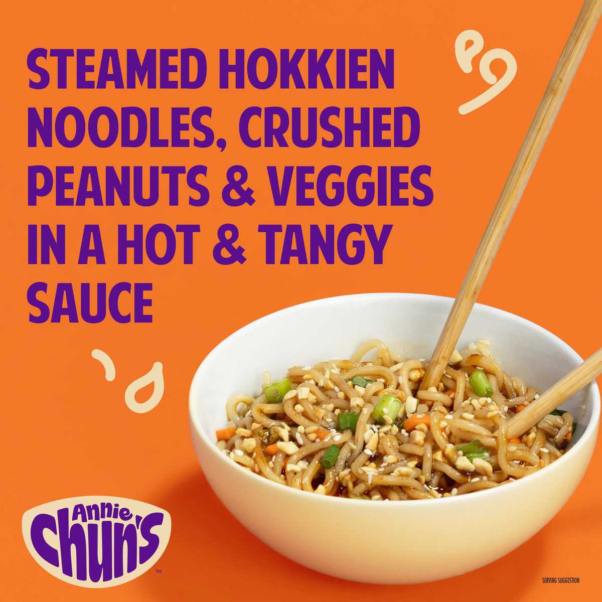 Annie Chun's Hokkien noodles with vegetables ready to enjoy.
