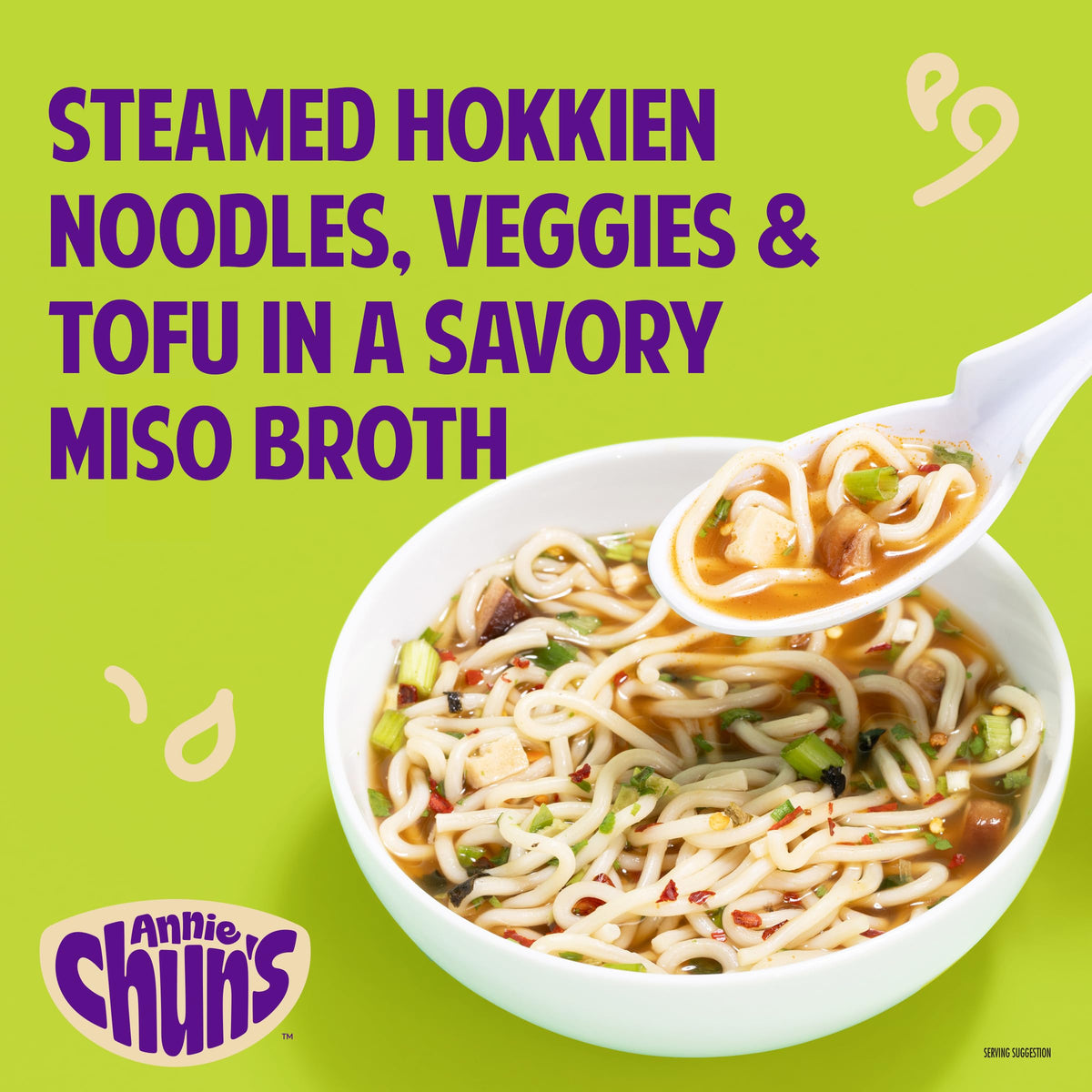 Annie Chun's miso soup bowl microwave-ready for fast meals at home or work.