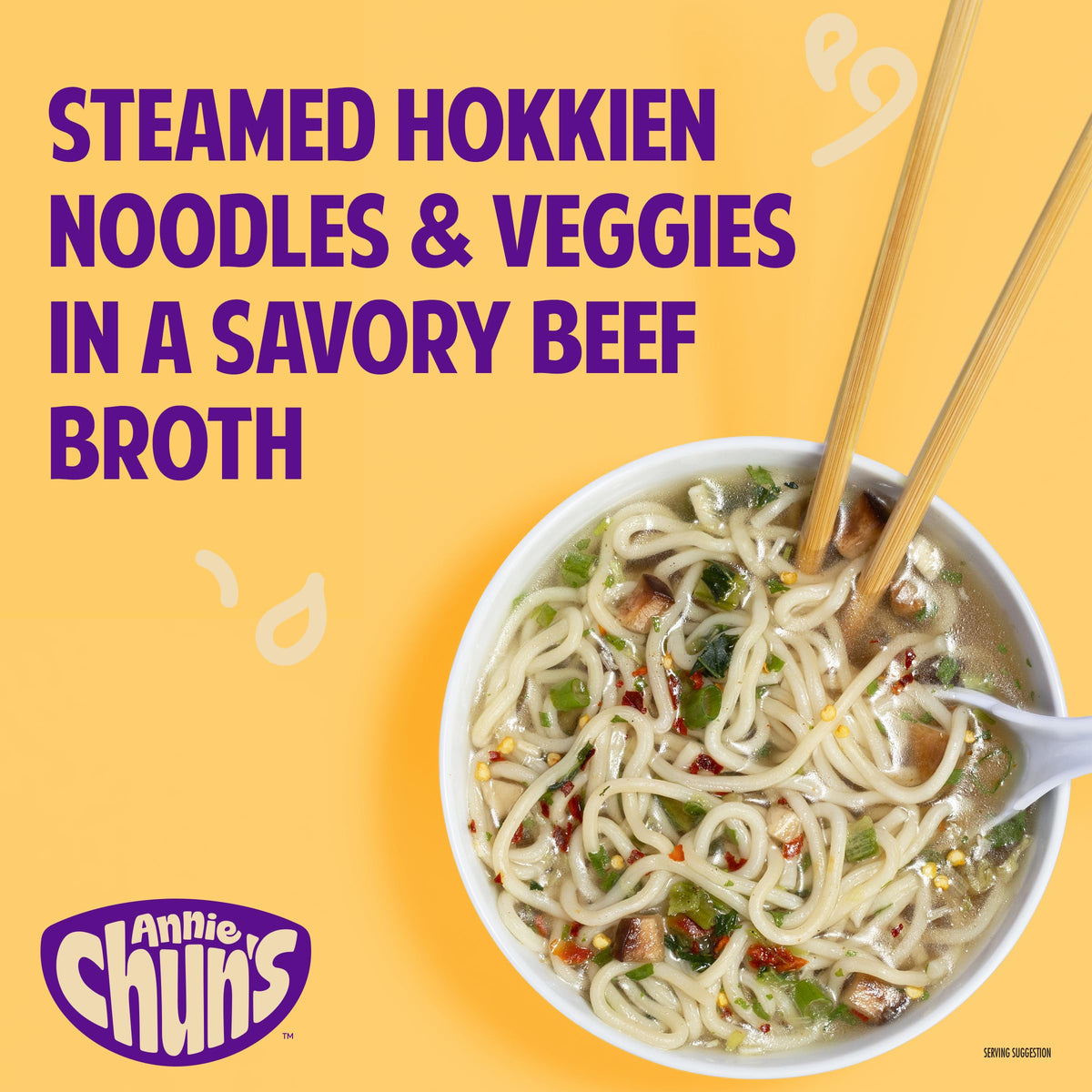 Annie Chun's Pho Soup Bowl Hokkien-noodles provide chewy texture.