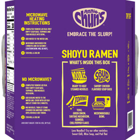 Annie Chun's Shoyu Ramen Bowl packaging image for easy on-the-go planning.