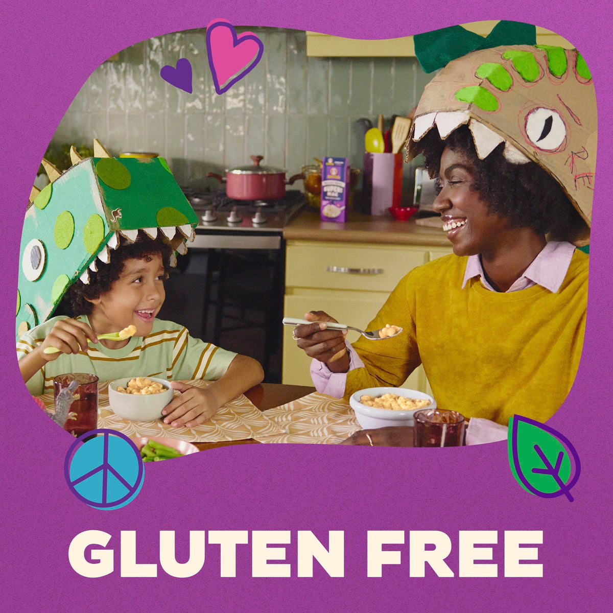 Annie's Deluxe Gluten Free Shells real cheese visual highlights creamy cheddar flavor.