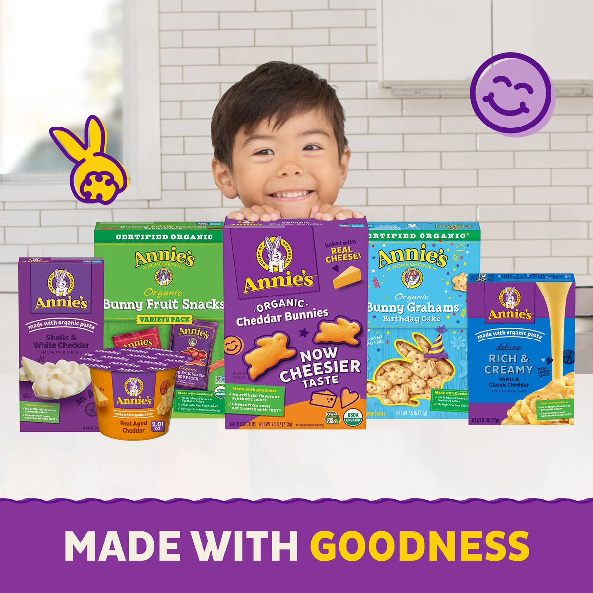 Annie's twelve-cup pack displayed as a family-friendly pantry essential.