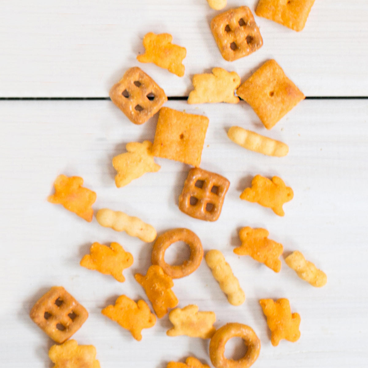 Annie's Organic Cheddar Snack Mix pretzels and breadsticks ready for party spreads.