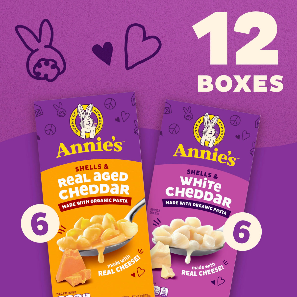 Cooked Shells White Cheddar from Annie's for a creamy, ready-to-serve meal