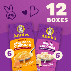 Cooked Shells White Cheddar from Annie's for a creamy, ready-to-serve meal