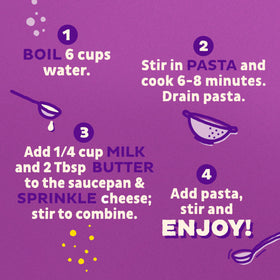 Kid-friendly meal idea featuring Annie's mac and cheese with side options.