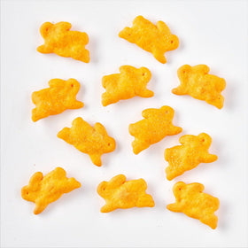 Annie's Organic Non-GMO Cheddar Bunny Crackers with organic labeling shown.