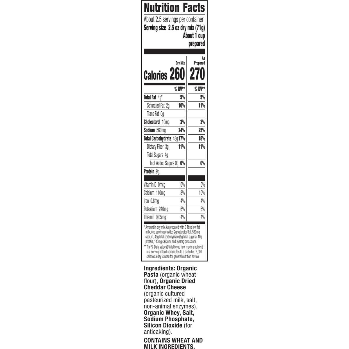 Annie's Organic Shells and White Cheddar box shows USDA Organic certification.