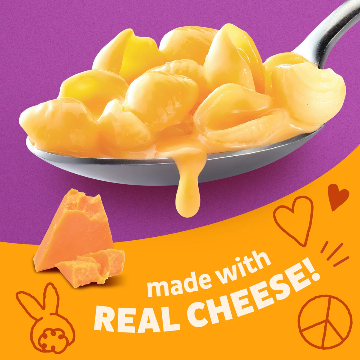 Annie's Shells and Real Aged Cheddar plated for a comforting weeknight meal.